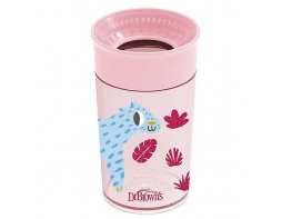 Imagen del producto DrBrown's vaso 360º sin boquilla sin asas rosa 300ml